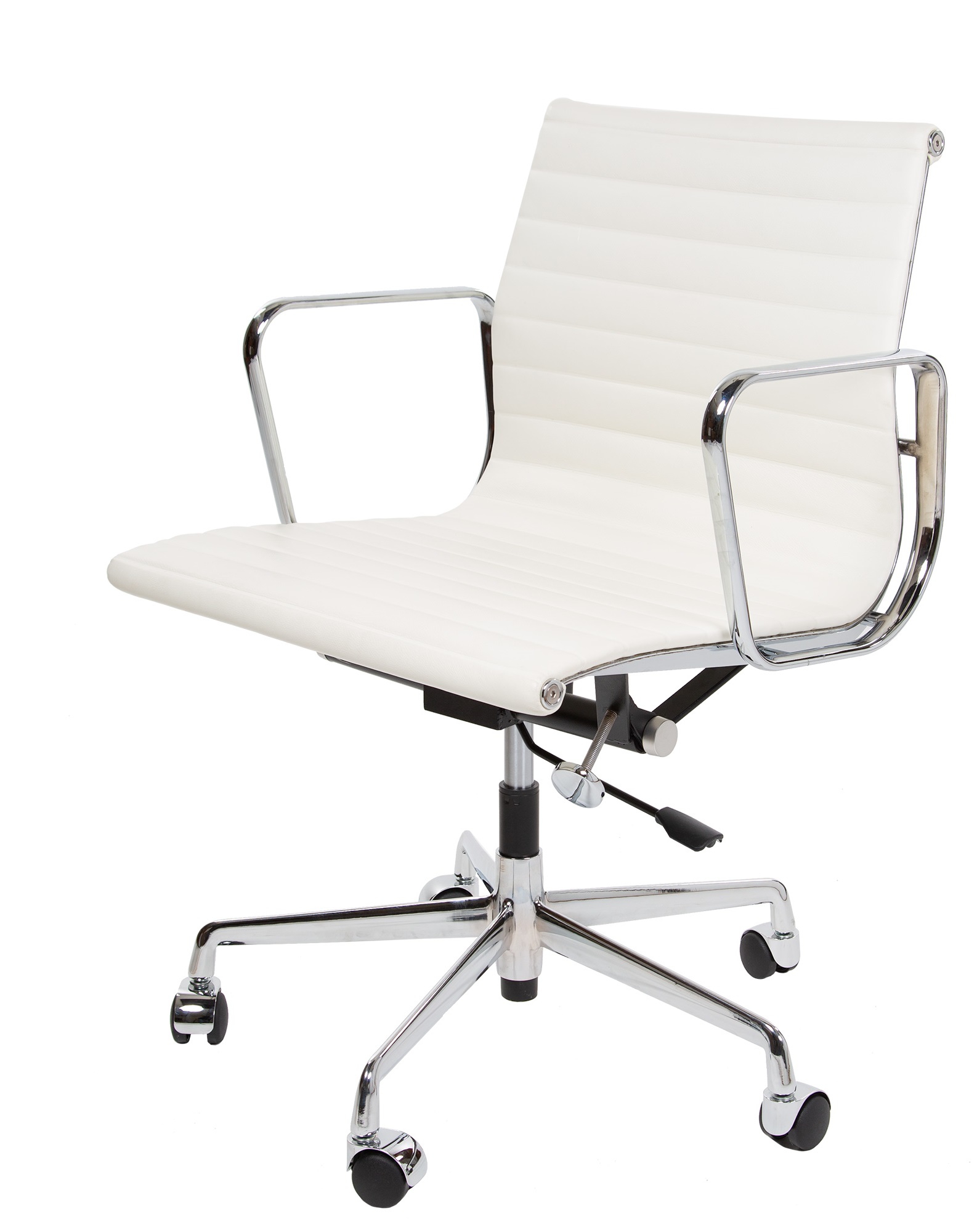 Charles Eames style, Bureaustoel EA117 Leder creme
