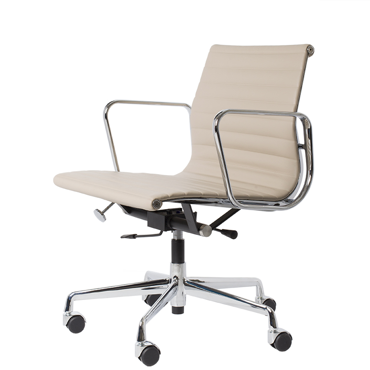 Charles Eames style, Bureaustoel EA117 Leder grijs